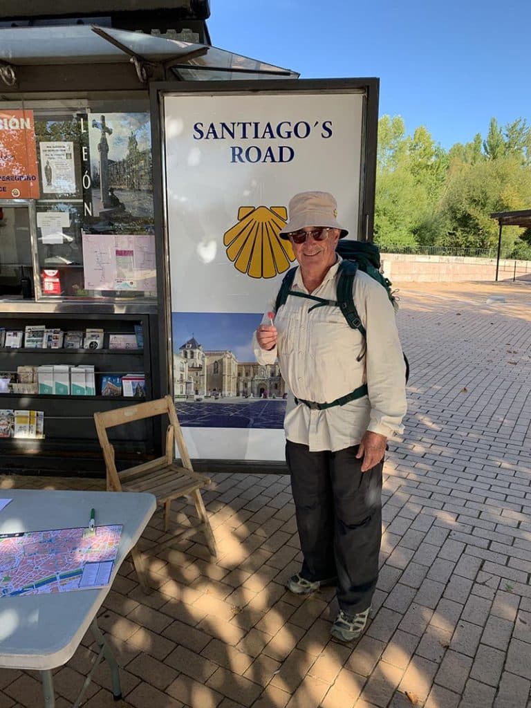 Peter trekking Santiago's Road